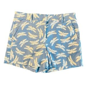 LOFT Blue And White Butterfly Print  Shorts Size 4